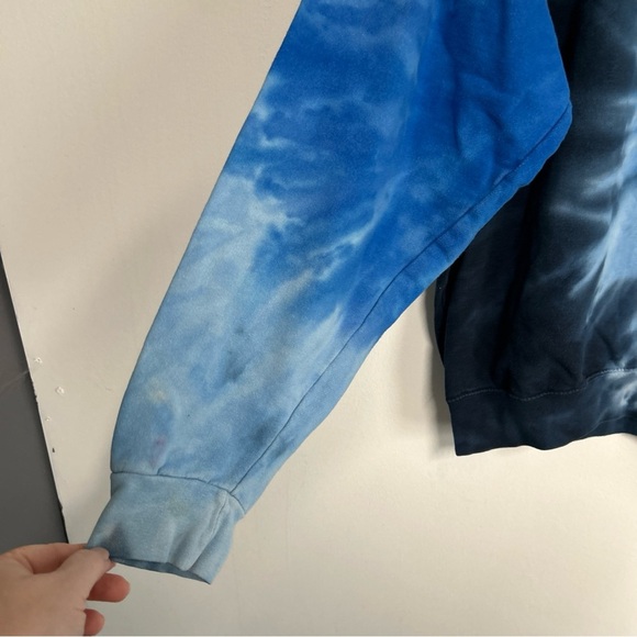 Colortone Mens Too Bad XL Tie Dye Sweatshirt Blue Boho Hippie Casual - Picture 3 of 13